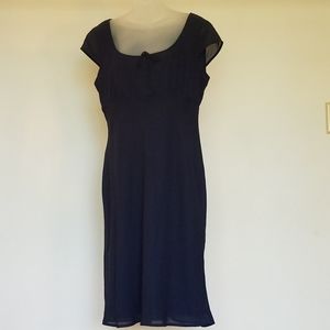 Nave blue cap sleeve dress